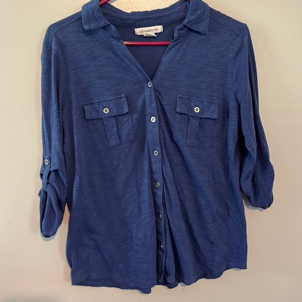 Liz Claiborne Blue Button Down shirt